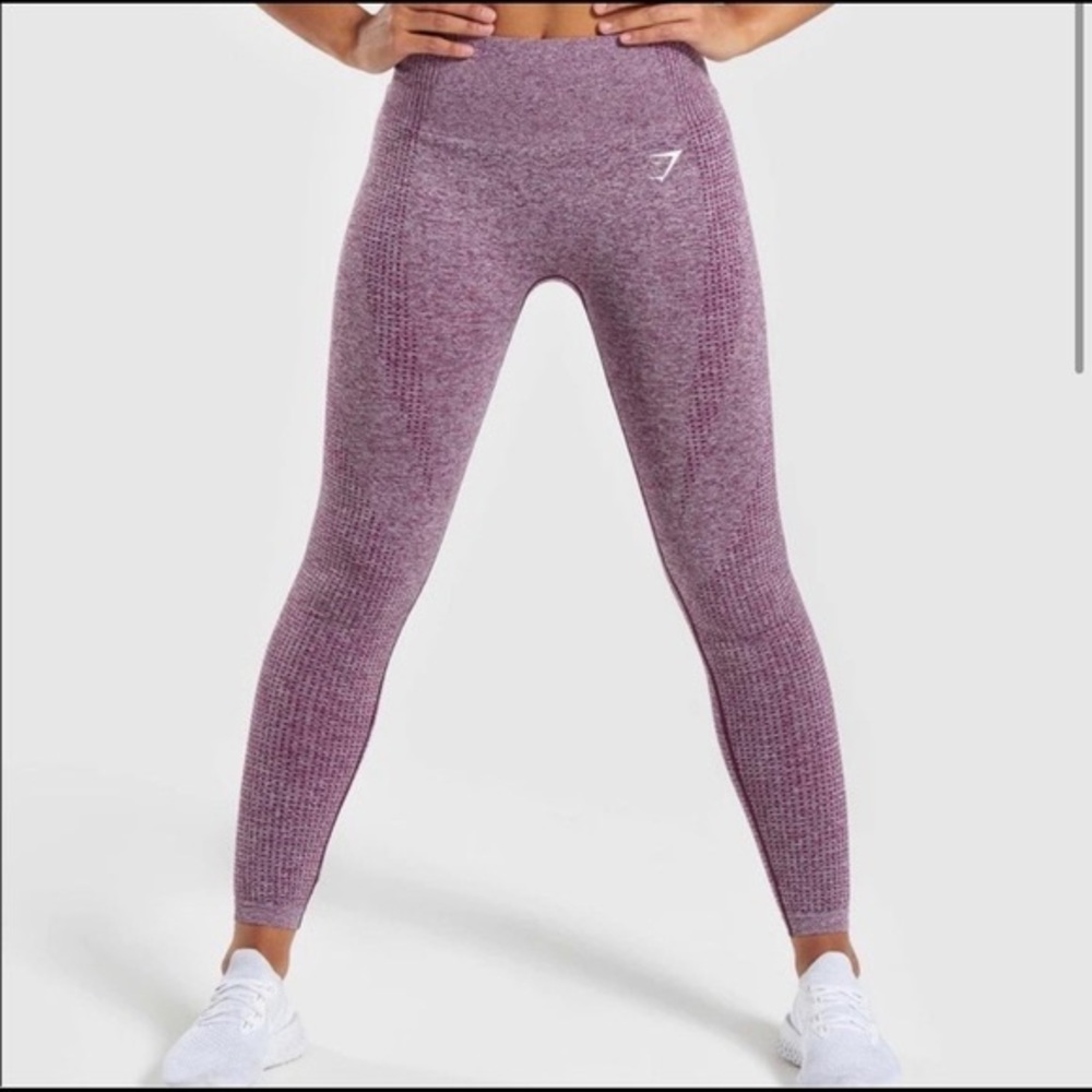 GymShark Vital Seamless Leggings - Deep Magenta Marl